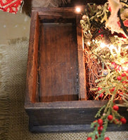 Belsnickle Santa Dovetailed Box Greens Lights Up