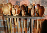 Spoon Rack Shelf with Ten old Spoons