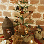 Primitive Feather Tree Decorated Old Dovetailed Box Christmas Gathering