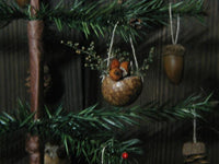 Antique Inspired Feather Tree with Acorns Pine cones Rustic Accents