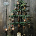 Antique Inspired Feather Tree with Acorns Pine cones Rustic Accents