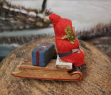 German Santa Putz Sheep Bottle Brush Tree Gathering Festive