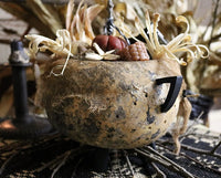 Gourd Cauldron with Autumn Pleasantries LIGHTS UP Neat