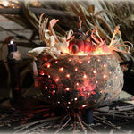 Gourd Cauldron with Autumn Pleasantries LIGHTS UP Neat