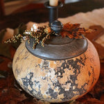 Gourd Storage Jar Old Tin Lid Unique