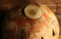 Enchanting Pumpkin Gourd Lit Jack O Lantern Hand Carved