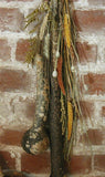 Primitive Gourd with Tea Light and Dried Autumn Prairie Flowers Fabulous