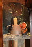 Primitive Antique Grain Scoop Candleholder Neat