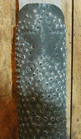 Antique Turn of the Century Grater Lollipop Handle Unique Punched Tin Star Design