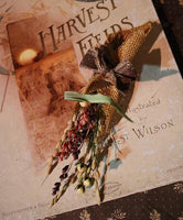 Antique Harvest Fields Poetry Book Hog Scraper Candlestick Autumn Gathering