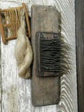Antique Hatchel Hetchel Flax Comb Handmade Spinning with Flax Braid