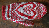 Wool Heart Mittens with Heart Candle Winter Gathering