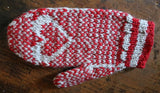 Wool Heart Mittens with Heart Candle Winter Gathering