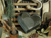 Antique Tin Heart Baking Pan Large Size Neat