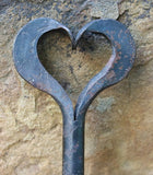 Hearth Broom Forged Heart Handle