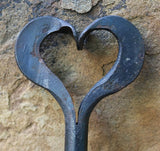 Hearth Broom Forged Heart Handle