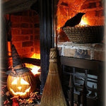 Hearth Broom Forged Heart Handle