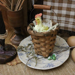 Ironstone Marble Wedgewood Plate Easter Hen in Basket