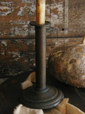 Antique Hogscraper Candlestick with Early Style Candle