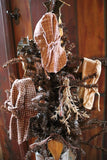 Homespun Bonnet Tree Housed in Stoneware Crock Gathering
