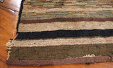 Hooked Rug Hit and Miss Section Warm Earth Tones
