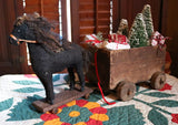 Pull Toy Horse Cart Gifts Bottle Brush Trees Fabulous