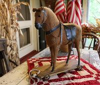 German Horse Pull Toy Stenciled Base