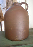 Primitive Stoneware Jug 19th Century Chocolate Brown