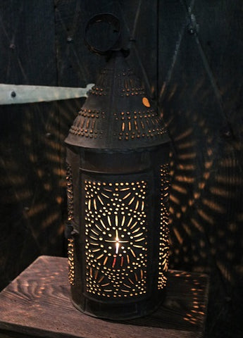 Antique Tin Punched Lantern Gorgeous