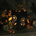 Primitive Country Garden Lantern Sunflower Design