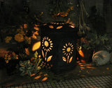 Primitive Country Garden Lantern Sunflower Design