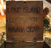 Log Cabin Long Island Havana Cigar Box Putz Sheep Gathering