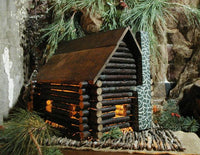 Antique Artisan Made Primitive Log Cabin from Virginia's Eastern Shore Fabulous Folk Art Appeal
