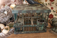Folk Art Miners Bird Cage Less the Canary Neat