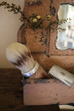 Antique Brush and Comb Wall Box with Accessories