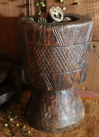 Hand Carved Mortar and Pestle Gorgeous Patina