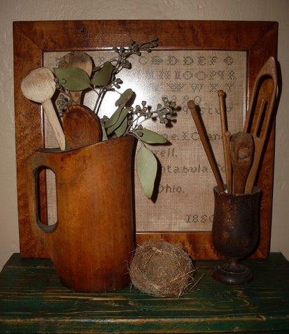 Antique Noggin Primitive 19th Century Great Piece of Treen from Virginia's Eastern Shore
