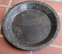 Old Oil Tin Can Graniteware Pan Primitive Harvest Gathering