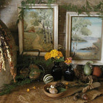 Old Country Landscape Oil OPaintings Kahns Department Store Signed L Stephens