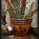 Pennsylvania Redware Flower Pot Mid-19th Century Gorgeous