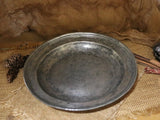 Pewter 19th Century Dish with Halloween Apples Neat