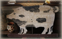 Pig Folk Art Wooden Weathervane Artist Signed