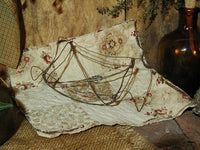 Primitive Box with Lye Soap Wire Basket and Heart Hook