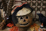 Pumpkin Gourd Lights Up Jack O Lantern Hand Carved Enchanting