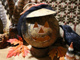 Pumpkin Gourd Lights Up Jack O Lantern Hand Carved Enchanting