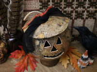 Pumpkin Gourd Lights Up Jack O Lantern Hand Carved Enchanting