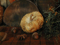 Fall Antique Box Gourd Pumpkin Butter Paddle Acorns Grater LIghts Up Fabulous