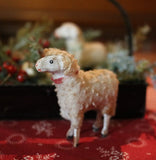 Putz Sheep in Old Spice Caddy Neat Christmas Gathering