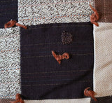 Wool Patchwork Quilt Tied Earth Tones