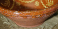 Redware Bowl Slip Decoration French Origin